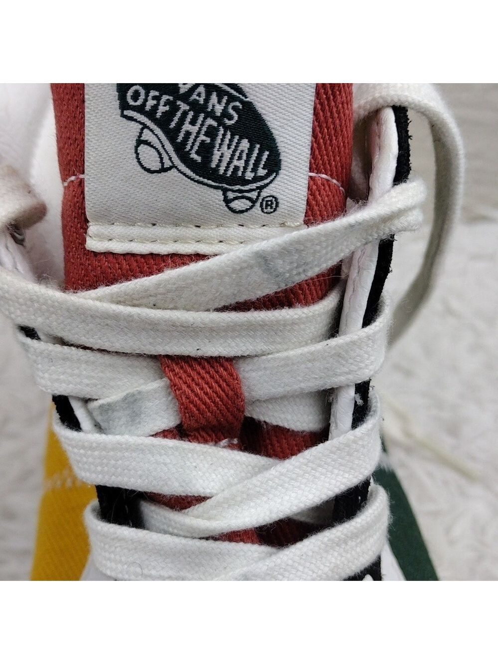 Vans Off The Wall Sk8 Unisex Multi Color Block Canvas Lace Up Hightop Sneaker - Picture 15 of 16